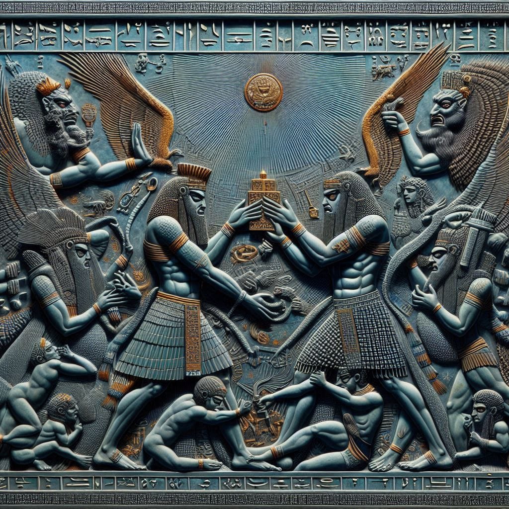 The Seven Tablet - Marduk’s Ascension and the Cosmic Battle: The Fourth Tablet of the Enuma Elish