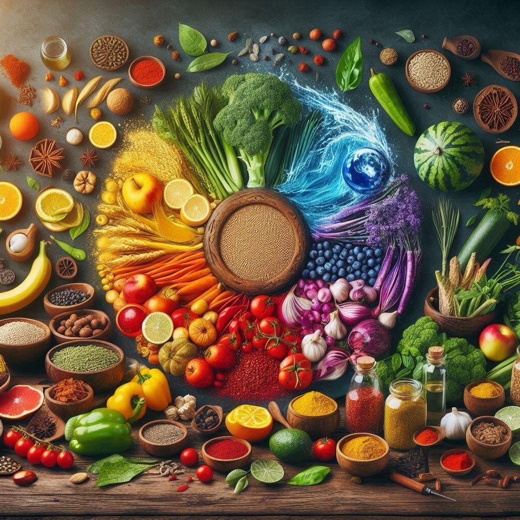 Ayurvedic Food Qualities by Elemental Influence