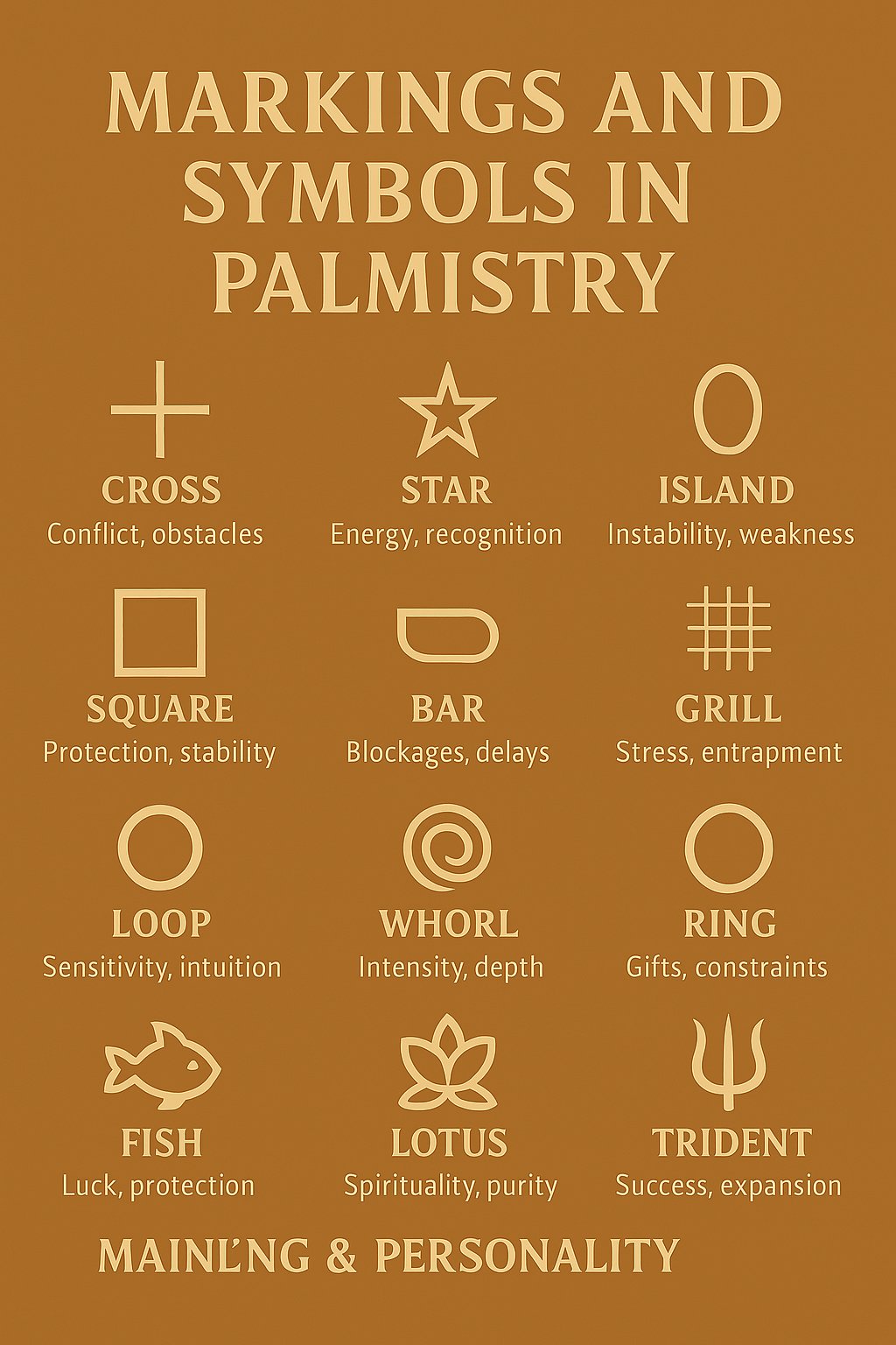 🔮 Markings and Symbols in Palmistry: What Your Hand Really Reveals