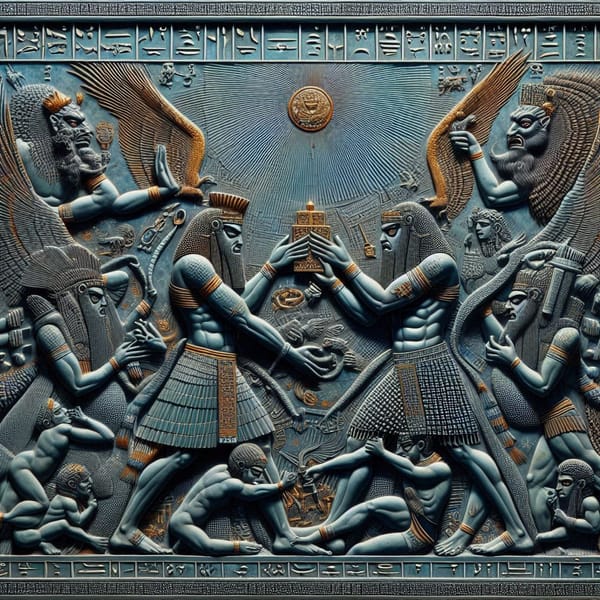 The Seven Tablet - Marduk’s Ascension and the Cosmic Battle: The Fourth Tablet of the Enuma Elish