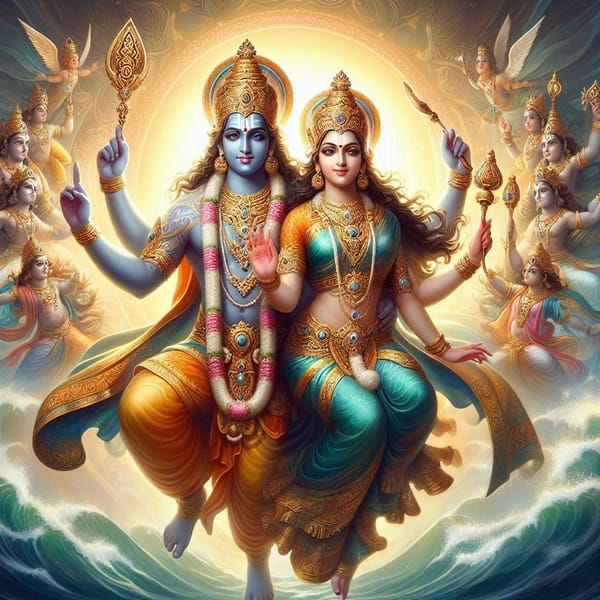 Puranas - Vishnu and Lakshmi: The Divine Duo of Preservation and Prosperity