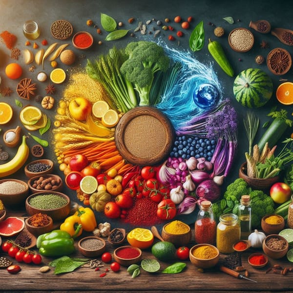 Ayurvedic Food Qualities by Elemental Influence